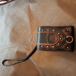UnisexHarley Davidson leather case perfect for cell phone, camera, or cigarettes